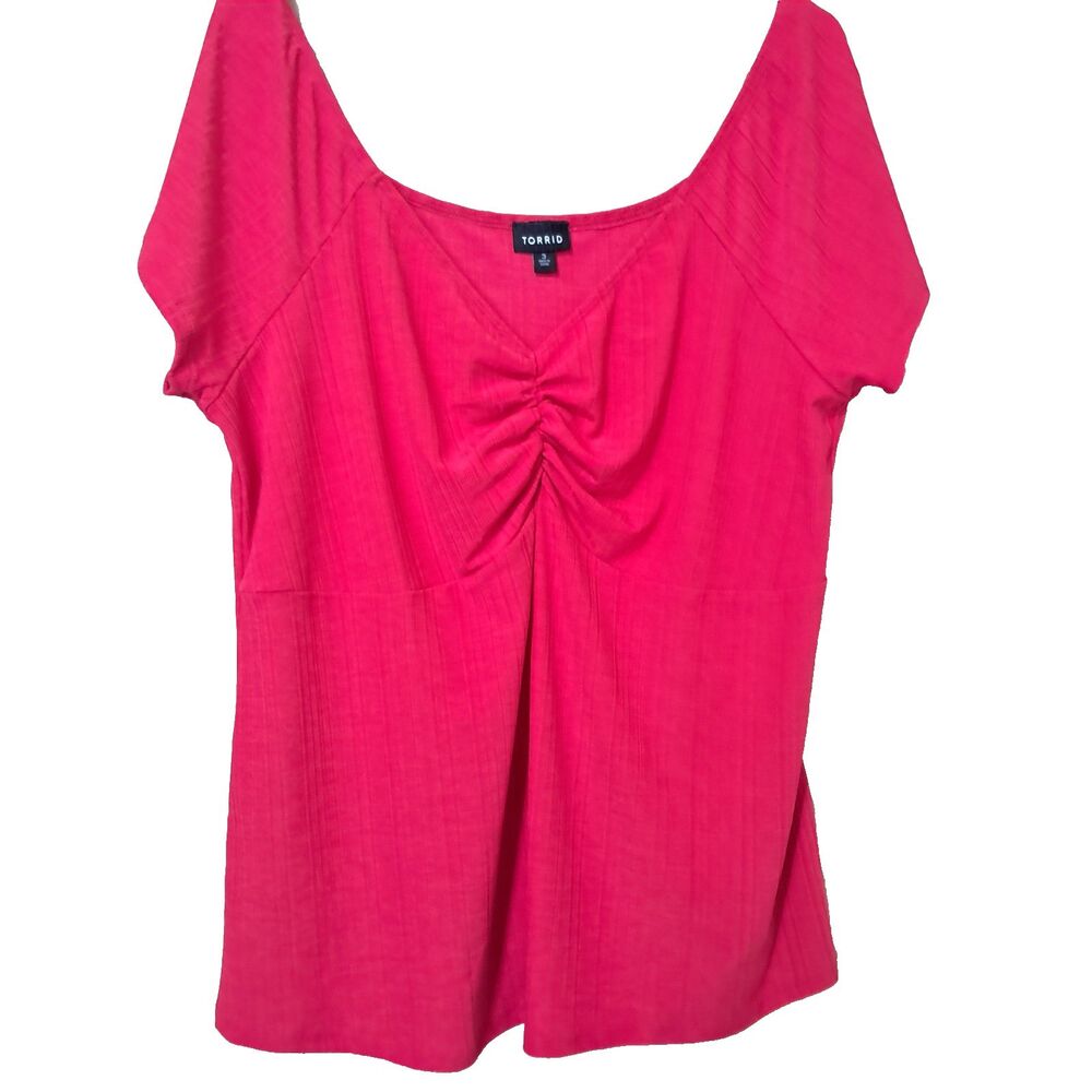 Torrid Blush Pink Flutter Sleeve Babydoll Top 3 3X